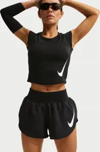 Шорти для бігу жіночі NIKE TEMPO FLOW SWOOSH DRI-FIT MID-RISE BRIEF-LINED чорні IF1473-010
