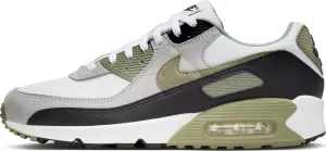 Кроссовки Nike AIR MAX 90 бело-светло-серо-оливково-черные DM0029-121