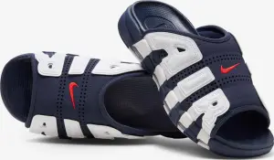 Шльопанці Nike AIR MORE UPTEMPO темно-синьо-білі FQ8699-400