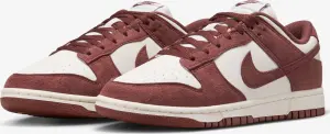 Кросівки жіночі Nike DUNK LOW SUEDE бордово-білі HJ7673-001
