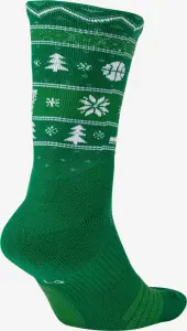 Шкарпетки Nike ELITE CHRISTMAS CREW зелено-білі SX7866-312