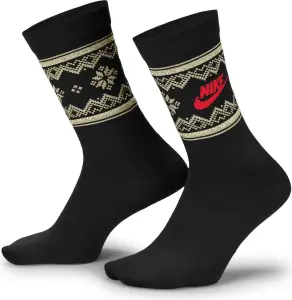 Шкарпетки Nike EVERYDAY ESSENTIALS FAIR ISLE CREW чорно-бежево-червоні FZ3071-010