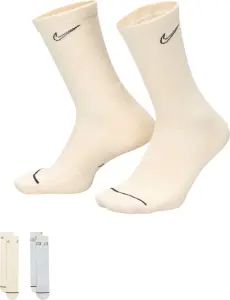Носки Nike EVERYDAY PLUS CUSHIONED CREW бежевые, светло-серые (2 пары) DZ1551-903