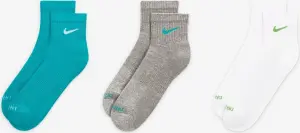 Шкарпетки Nike EVERYDAY PLUS CUSHIONED TRAINING ANKLE бірюзові, сірі, білі (3 пари) SX6890-967