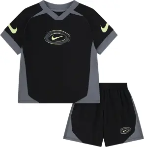 Комплект літній дитячий Nike DRI-FIT SWOOSH LOVE чорно-сіро-лаймовий 86N944-023