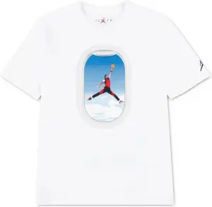 Футболка підліткова Nike AIR JORDAN PLANE WINDOW біла 95F903-001