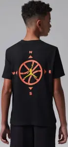 Футболка підліткова Nike JORDAN COMPASS JUMPMAN чорно-оранжево-жовта 95F542-023