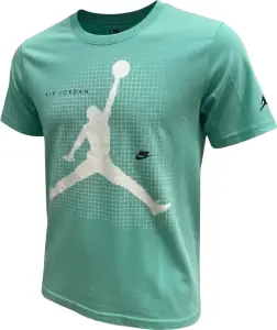 Футболка подростковая Nike JORDAN JUMPMAN GRID BLUR мятная 95F634-G11