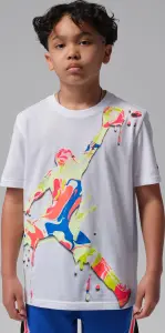 Футболка підліткова Nike JORDAN SUPER SPLASH PAINT SPILL JUMPMAN біла 95F896-001