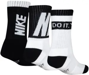 Шкарпетки дитячі Nike DRI-FIT CUSHIONED CREW біло-чорні (3 пари) BN0679-023