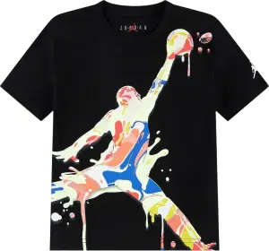 Футболка підліткова Nike JORDAN SUPER SPLASH PAINT SPILL JUMPMAN чорна 95F896-023