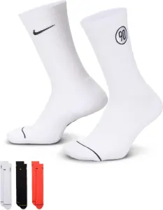Шкарпетки Nike TOTAL90 EVERYDAY CUSHIONED CREW білі, чорні, оранжеві (3 пари) IM5021-900