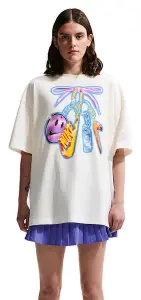 Футболка спортивна жіноча Nike SPORTSWEAR CLASSIC OVERSIZED молочно-різнокольорова IR7848-133