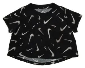 Футболка спортивна підліткова Nike чорно-біла DO4639-010