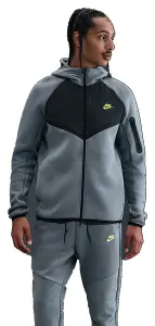Толстовка Nike TECH FLEECE WINDRUNNER сіро-темно-сіро-лимонна IH4302-065