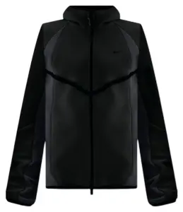 Толстовка Nike TECH FLEECE COLOUR BLOCK WINDRUNNER чорно-темно-сіра IF1325-010