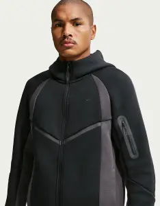 Толстовка Nike TECH FLEECE COLOUR BLOCK WINDRUNNER чорно-темно-сіра IF1325-010