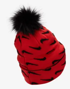Шапка дитяча Nike PEAK POM POM BEANIE червоно-чорна FJ6306-633