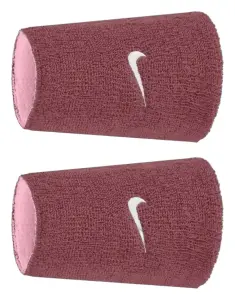 Напульсники Nike SWOOSH CLASSIC REVERSIBLE DOUBLEWIDE WRISTBANDS 2PK бордово-рожеві N.101.2411.651.OS