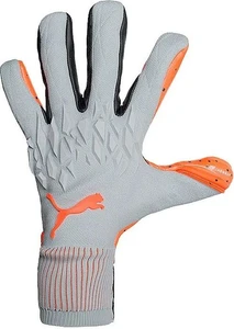 Вратарские перчатки Puma GRIP 19.1 GK GLOVES серо-оранжевые 4162401