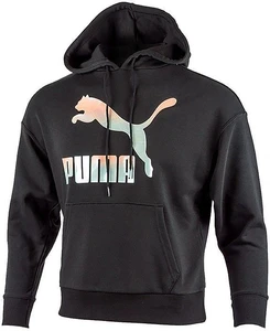 Толстовка женская Puma Classics Logo Hoodie Black черная 530075 71