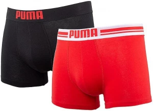 Трусы (боксерки) Puma PLACED LOGO BOXER 2P красно-черные 90651907