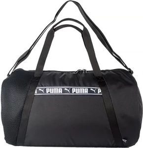 Сумка спортивная женская Puma AT ESS Barrel Bag черная 7962901