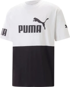 Футболка Puma POWER Color block Tee бело-черная 67332102