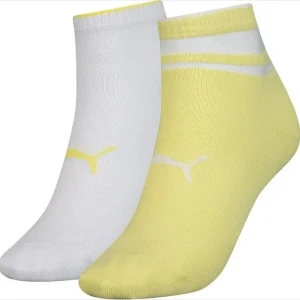 Шкарпетки жіночі Puma SHORT SOCK STRUCTURE 2P WOMEN біло-жовті (2 пари) 103002001-013