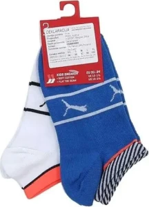 Шкарпетки дитячі Puma BOYS SNEAKER 2P STRIPE біло-сині (2 пари) 104001001-020