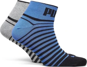 Шкарпетки Puma UNISEX QUARTER 2P сіро-синьо-чорні (2 пари) 101002001-020
