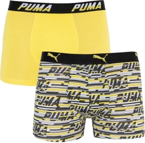 Труси (боксерки) Puma LOGO AOP BOXER 2P жовто-біло-чорні, жовті (2 пари) 501003001-020