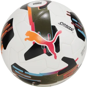 Футбольний м'яч Puma ORBITA 2 TB (FIFA QUALITY PRO) біло-чорно-оливковий Розмір 5 084323-01