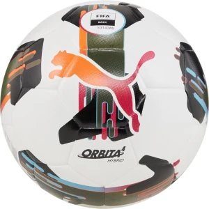 Футбольний м'яч Puma ORBITA 4 HYB (FIFA BASIC) S4 біло-чорно-оливковий Розмір 4 084327-01