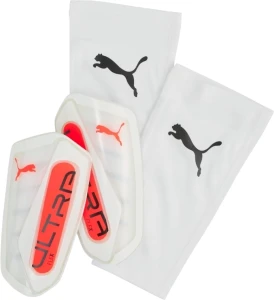 Щитки футбольні Puma ULTRA FLEX FOOTBALL SLEEVES SHINGUARDS біло-червоні 030987-01