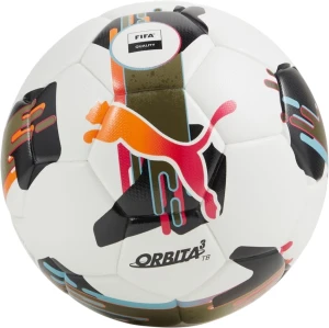 Футбольний м'яч Puma ORBITA 3 TB (FIFA QUALITY) біло-чорно-оливковий Розмір 4 084325-01