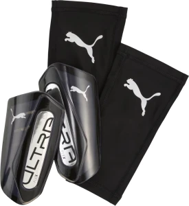 Щитки футбольні Puma ULTRA FLEX FOOTBALL SLEEVES SHINGUARDS чорно-срібні 030987-03