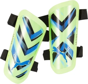 Щитки футбольні Puma ULTRA LIGHT STRAP салатово-сині 030875-12