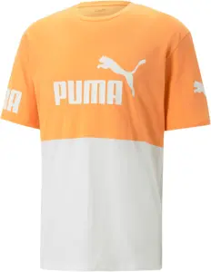 Футболка Puma POWER COLORBLOCK оранжево-біла 673321-46