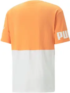 Футболка Puma POWER COLORBLOCK оранжево-біла 673321-46