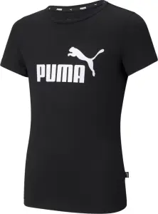 Футболка підліткова Puma ESSENTIALS LOGO чорна 587029-01