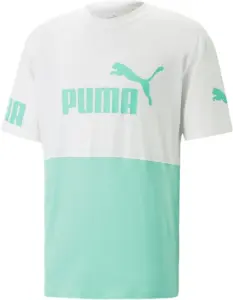 Футболка Puma POWER COLORBLOCK бірюзово-біла 673321-77