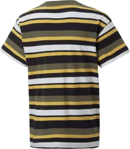 Футболка підліткова Puma ALPHA STRIPED оливково-чорно-жовта 847293-32