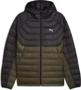 Куртка Puma PACKLITE HOODED DOWN JACKET оливково-чорна 68522170