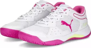 Кросівки тенісні жіночі Puma SOLARSMASH RCT PADEL біло-рожеві 107297-03