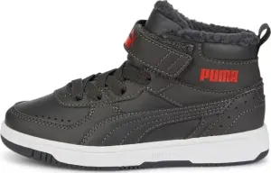 Черевики дитячі Puma REBOUND JOY FUR темно-сіро-червоні 375479-06