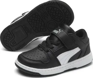 Кросівки дитячі Puma REBOUND LAYUP чорно-білі 370493-02
