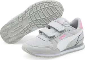 Кросівки дитячі Puma ST RUNNER V3 MESH сіро-біло-рожеві 385511-03