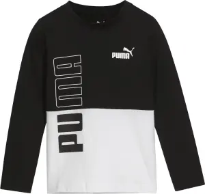 Лонгслів дитячий Puma POWER чорно-білий 859772-01