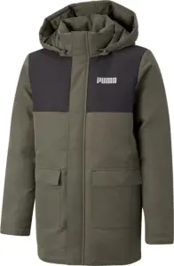 Парка підліткова Puma STYLE DOWN оливково-чорна 589566-44